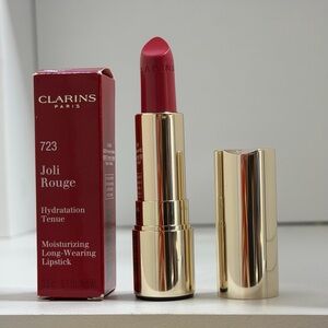 Clarins Joli Rouge 723 Raspberry – Moisturizing Long-Wearing Lipstick – New